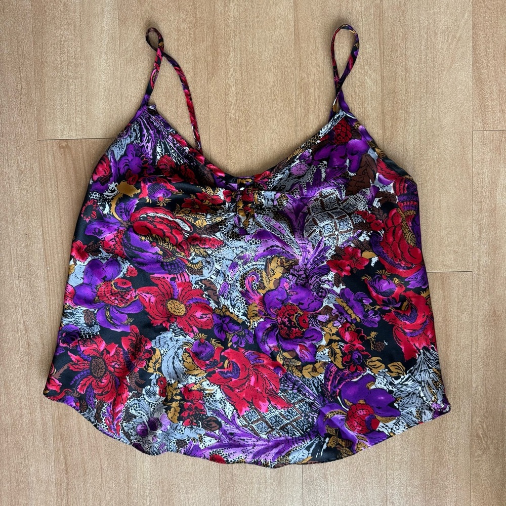 Vintage California Dynasty Silk Floral Cami